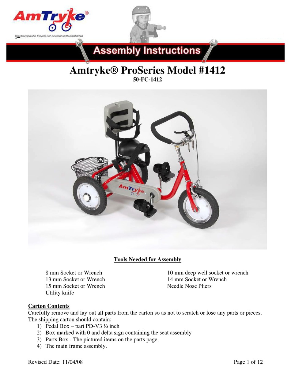AMTRYKE 1412 ASSEMBLY INSTRUCTIONS MANUAL Pdf Download ManualsLib