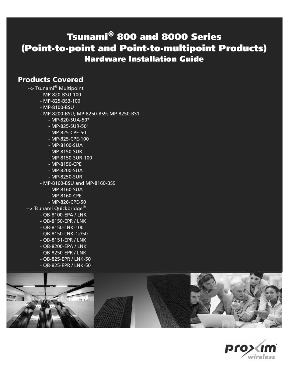 Proxim Tsunami Multipoint Mp 820 Bsu 100 Installation Manual Pdf