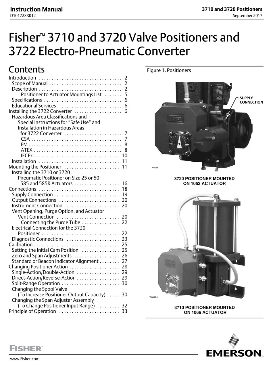 EMERSON FISHER 3710 INSTRUCTION MANUAL Pdf Download ManualsLib
