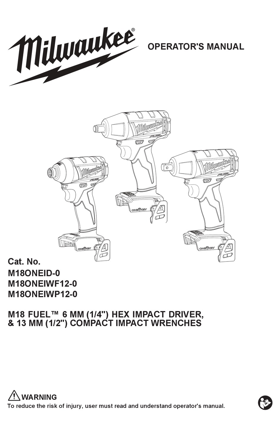 MILWAUKEE M18ONEID 0 OPERATOR S MANUAL Pdf Download ManualsLib