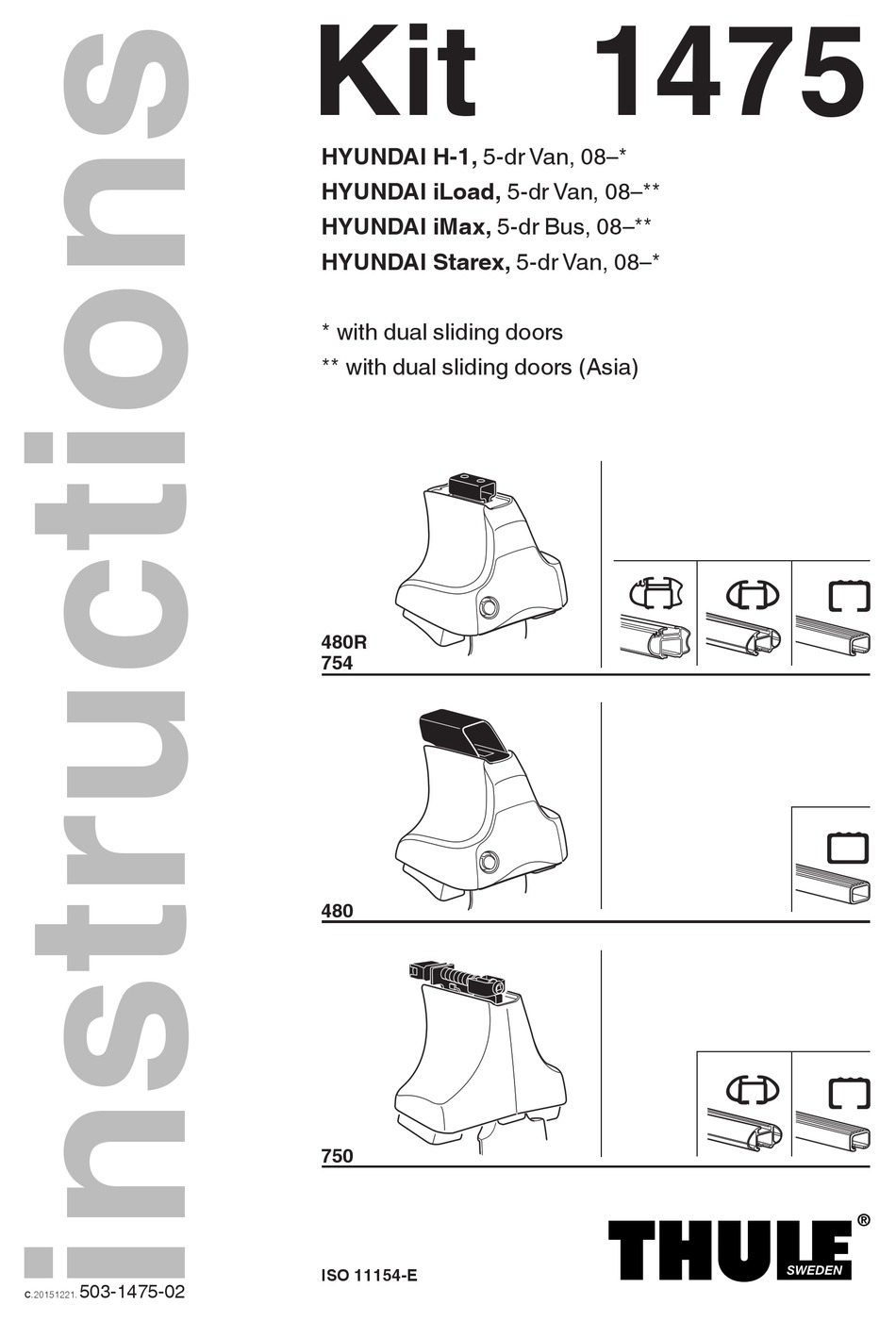 THULE 1475 INSTRUCTIONS MANUAL Pdf Download ManualsLib