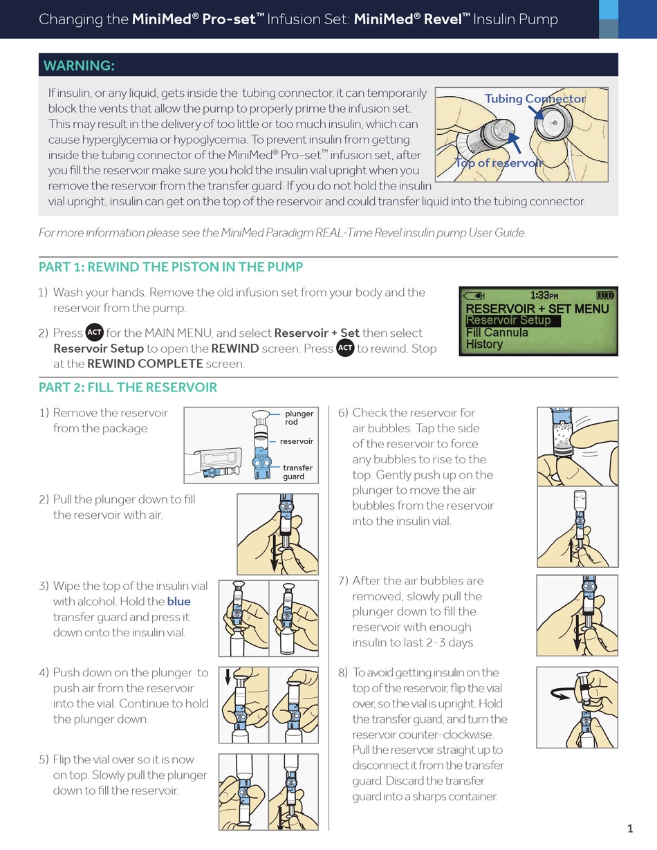 MEDTRONIC MINIMED PRO-SET CHANGE INSTRUCTIONS Pdf Download | ManualsLib