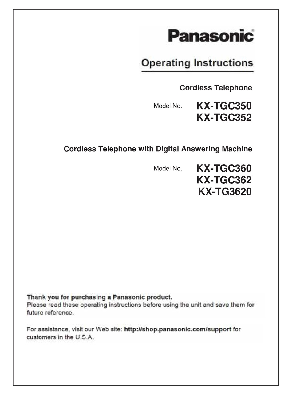 Panasonic Kx Tgc350 Operating Instructions Manual Pdf Download Manualslib