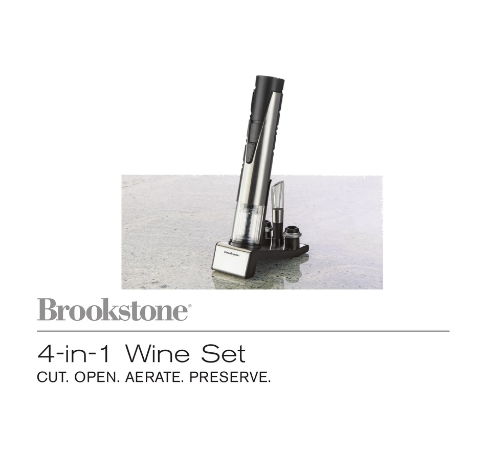 BROOKSTONE 4 IN 1 WINE SET USER MANUAL Pdf Download ManualsLib