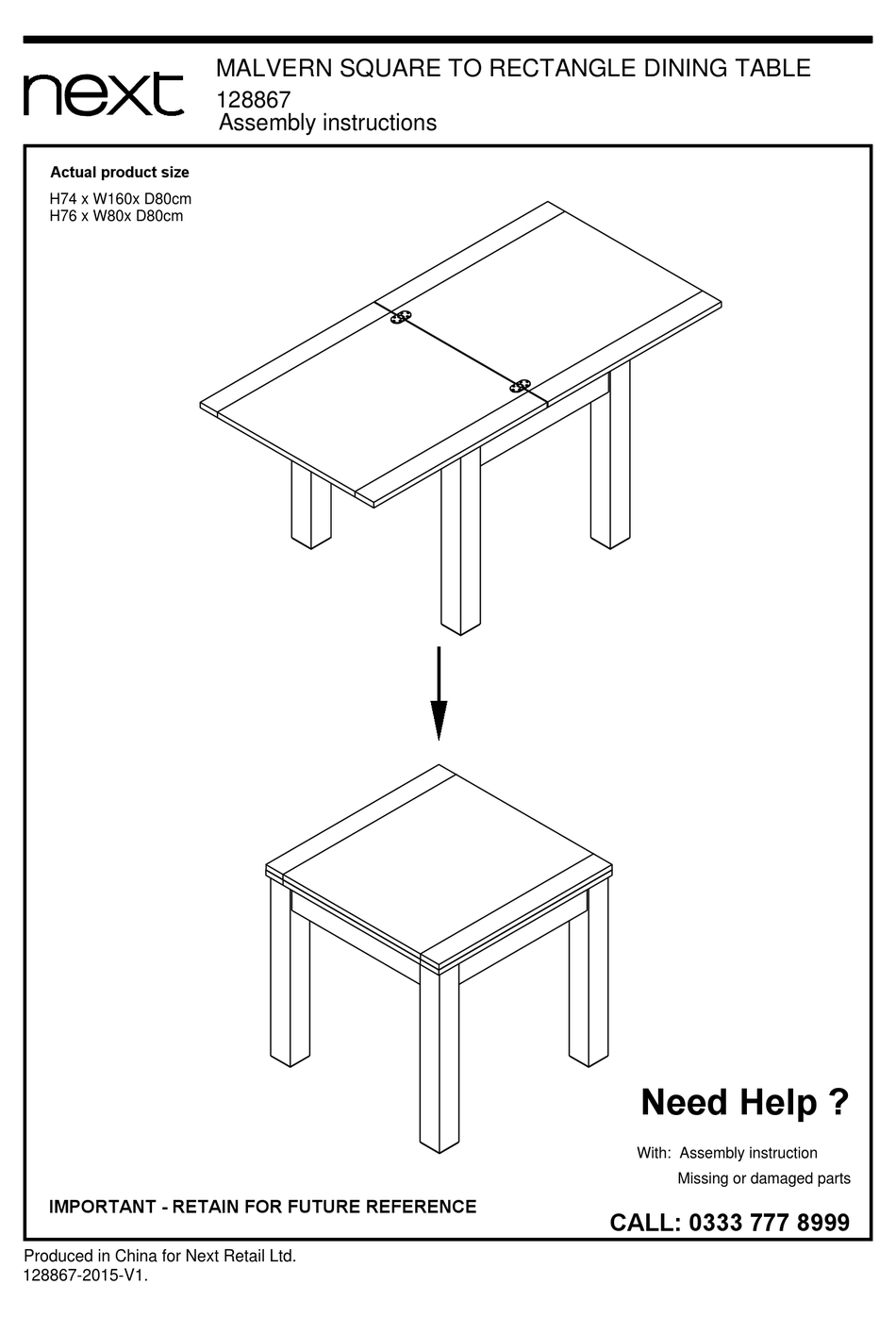 Next on sale malvern table