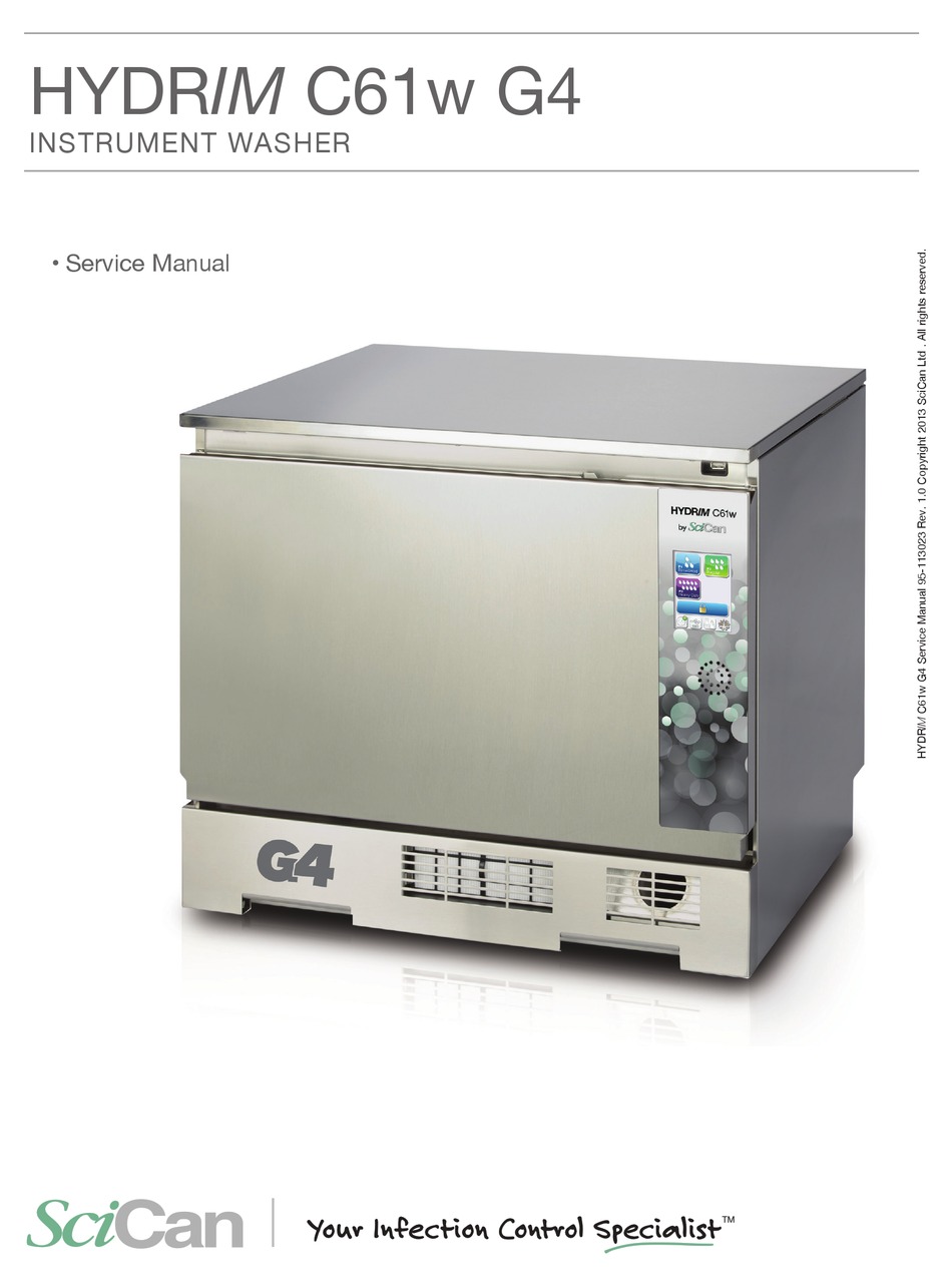 Scican Hydrim C61w G4 Service Manual Pdf Download Manualslib