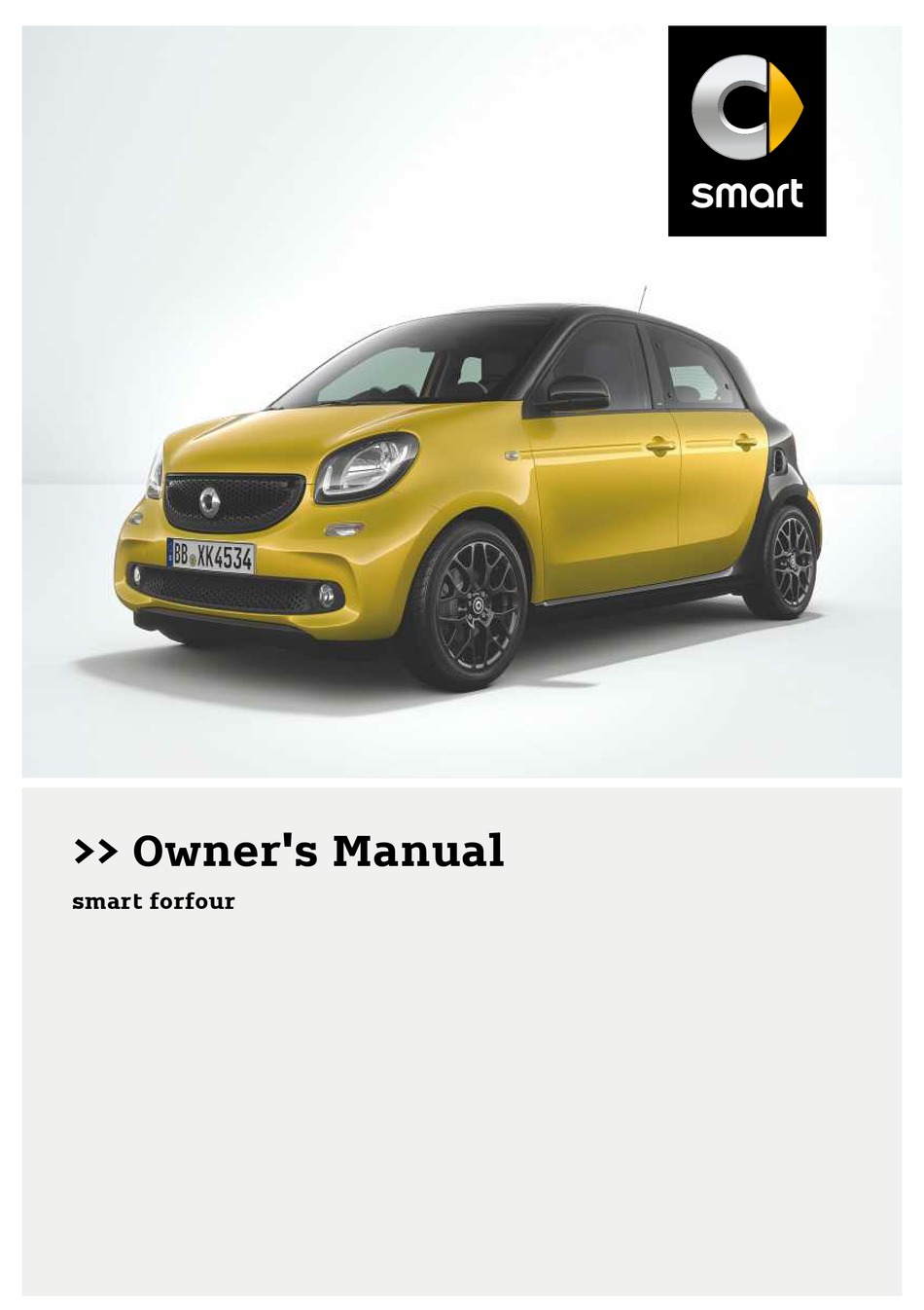 Smart Forfour Owner S Manual Pdf Download Manualslib