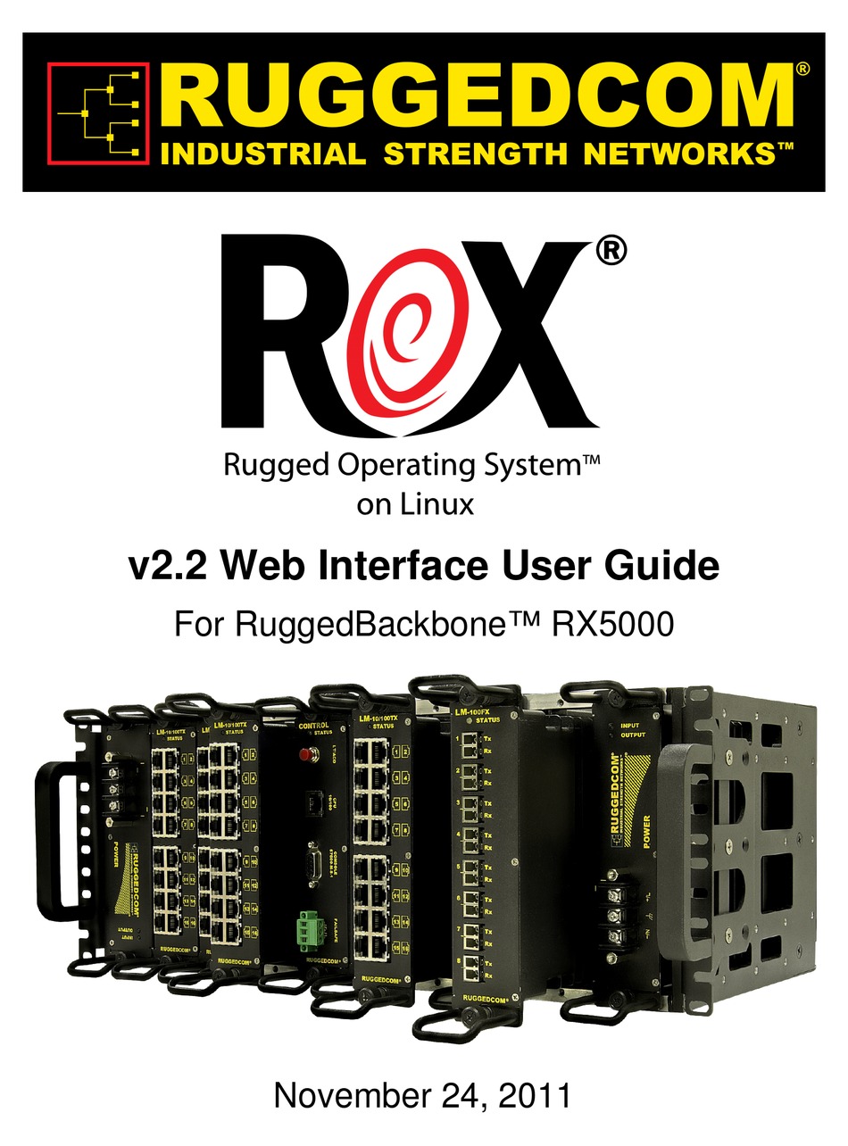 Ruggedcom Ruggedbackbone Rx5000 User Manual Pdf Download Manualslib