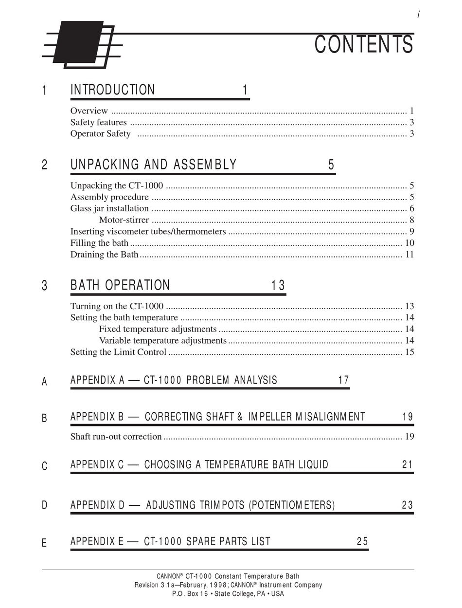 CANNON CT1000 MANUAL Pdf Download ManualsLib