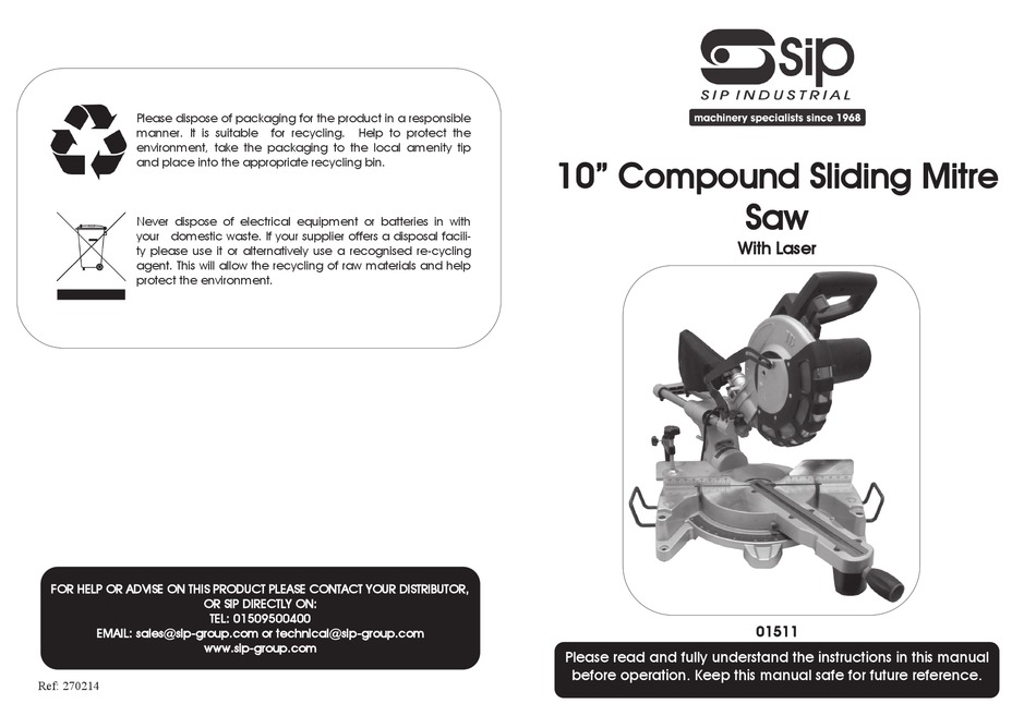 SIP 01511 USER MANUAL Pdf Download | ManualsLib