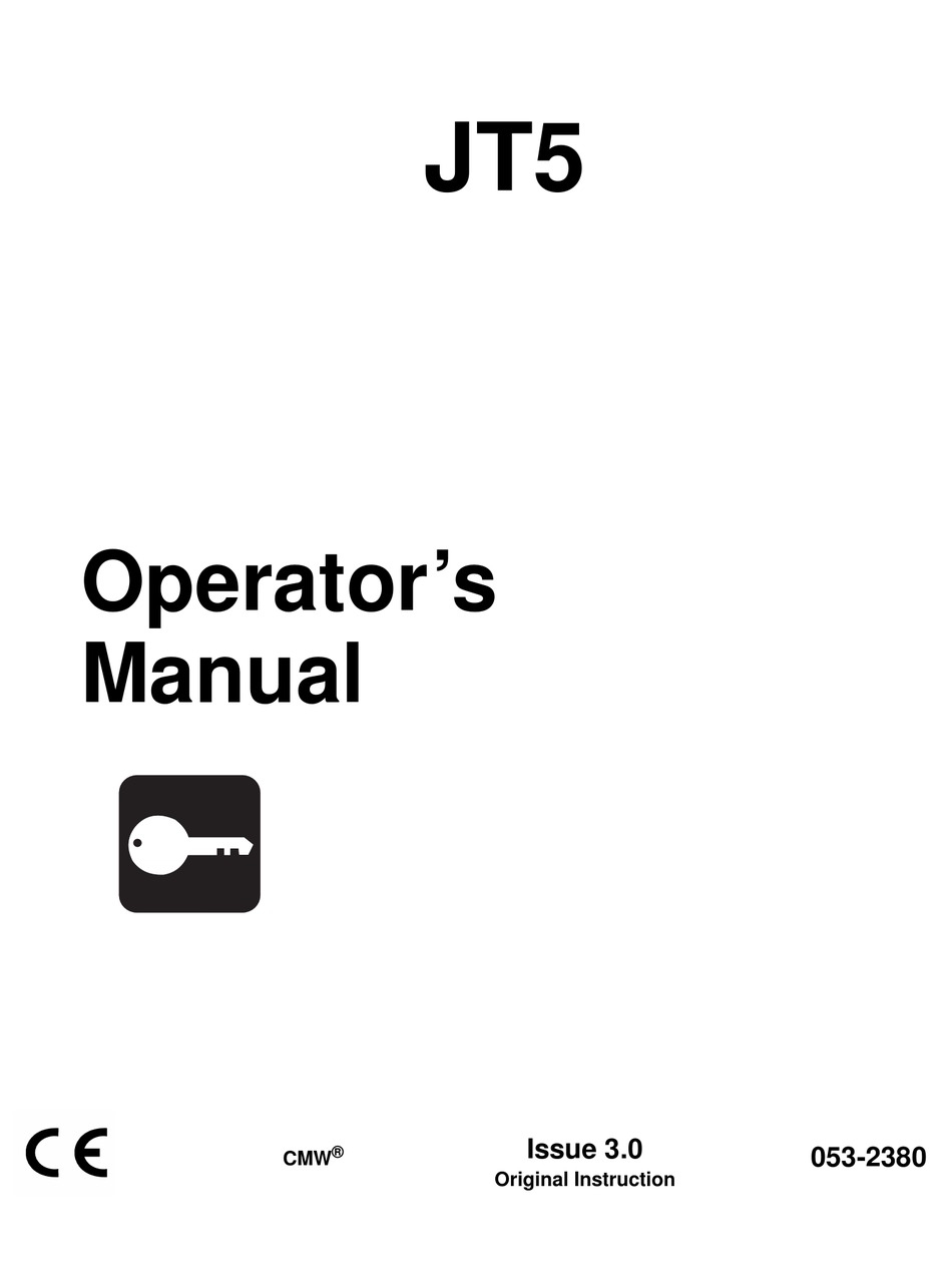 DITCH WITCH JT5 OPERATOR'S MANUAL Pdf Download ManualsLib