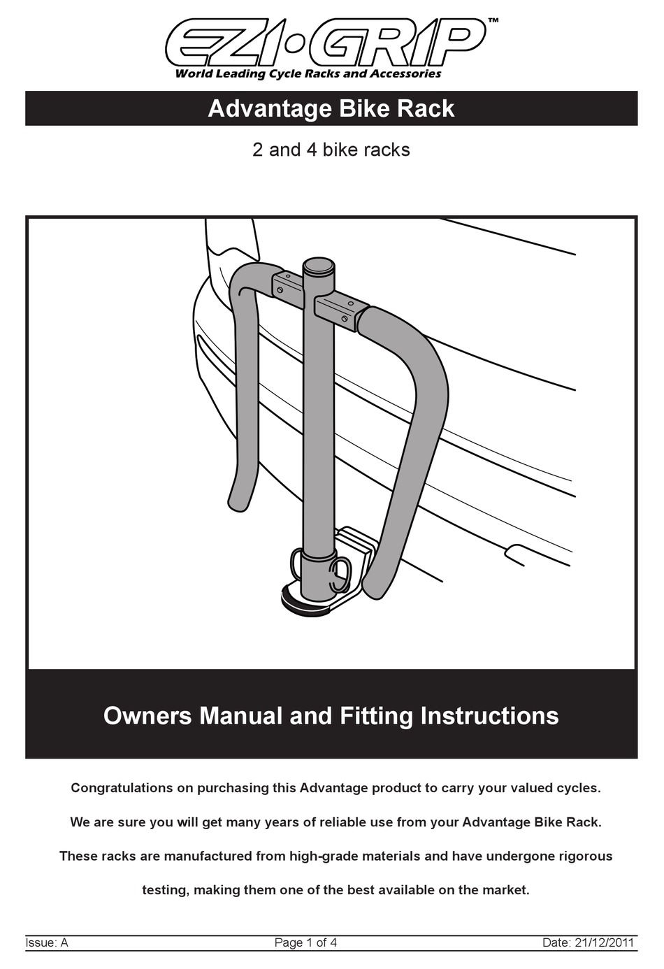 ezigrip advantage 4 bike rack