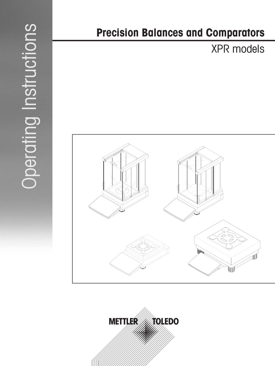 METTLER TOLEDO XPR204S OPERATING INSTRUCTIONS MANUAL Pdf Download