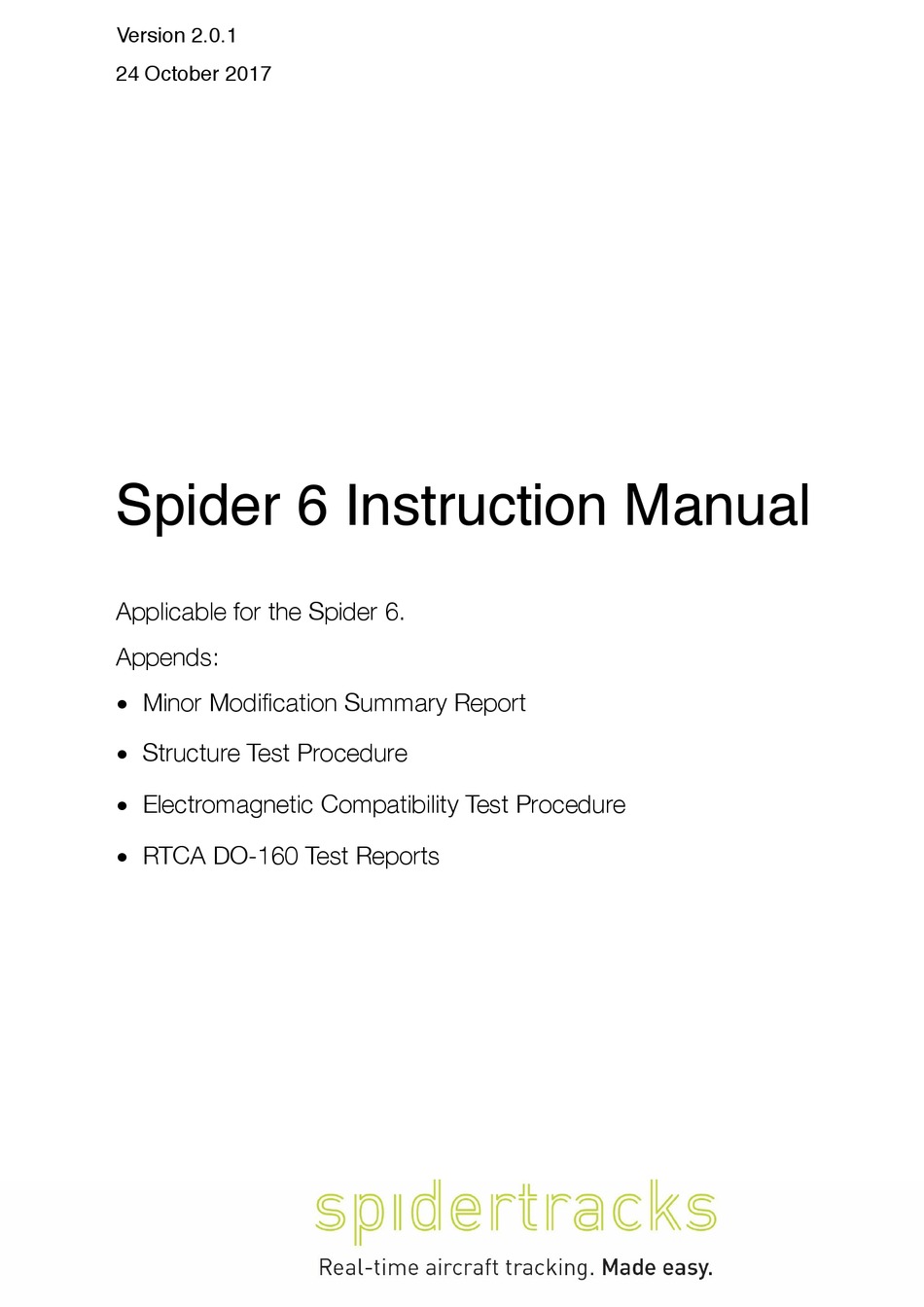 SPIDERTRACKS SPIDER 6 INSTRUCTION MANUAL Pdf Download ManualsLib