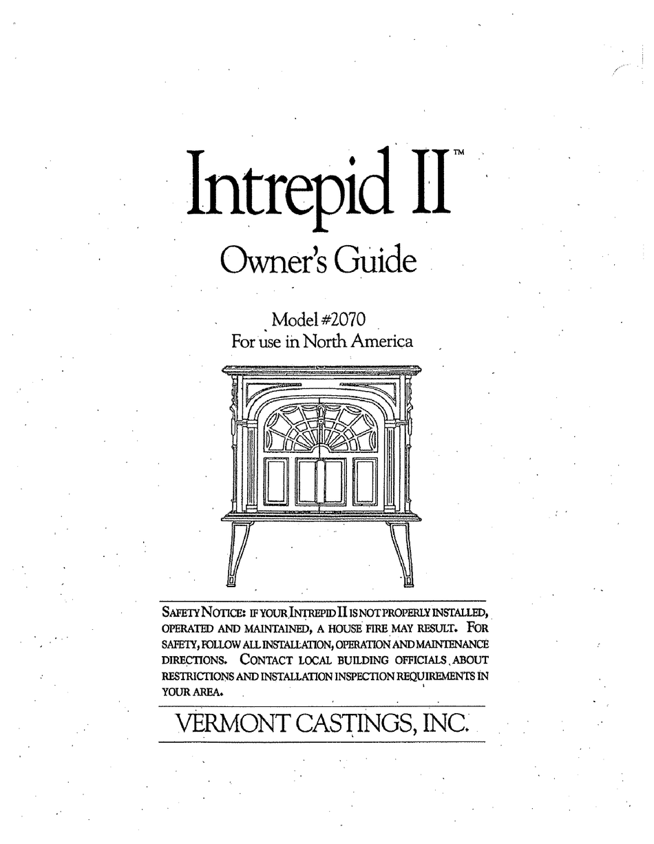VERMONT CASTINGS INTERPID II 2070 OWNER'S MANUAL Pdf Download | ManualsLib