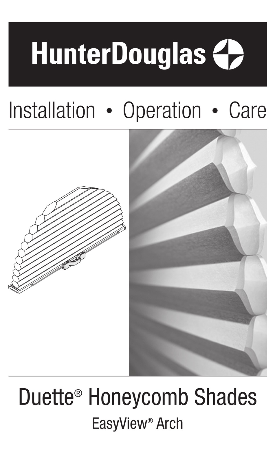 HUNTER DOUGLAS DUETTE EASYVIEW ARCH INSTALLATION OPERATION CARE MANUAL Pdf Download ManualsLib