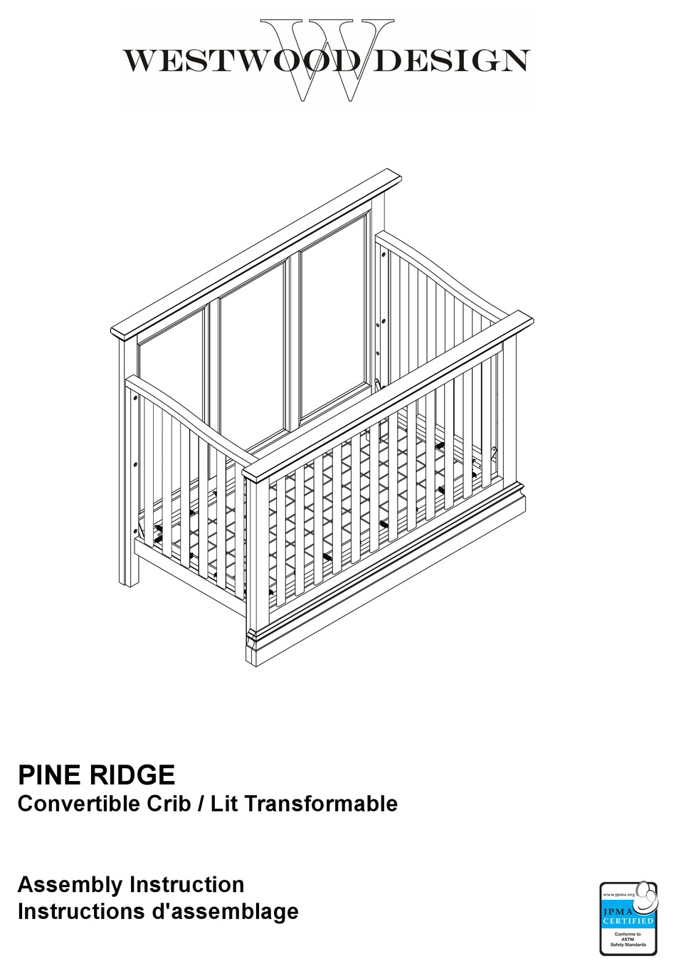 westwood pine ridge crib
