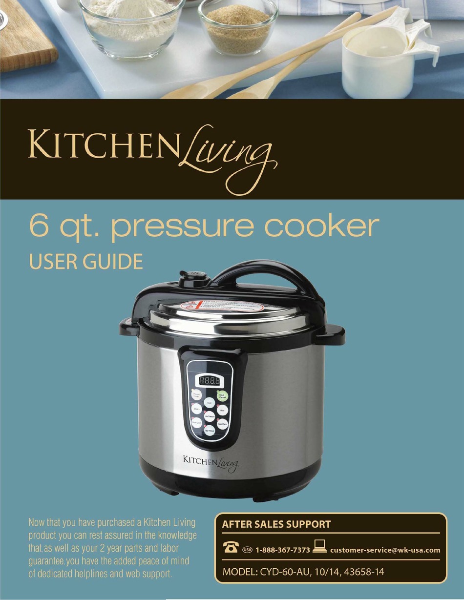 Kitchen living 2024 pressure cooker manual