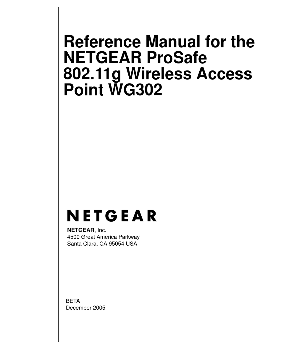 NETGEAR PROSAFE WG302 REFERENCE MANUAL Pdf Download | ManualsLib