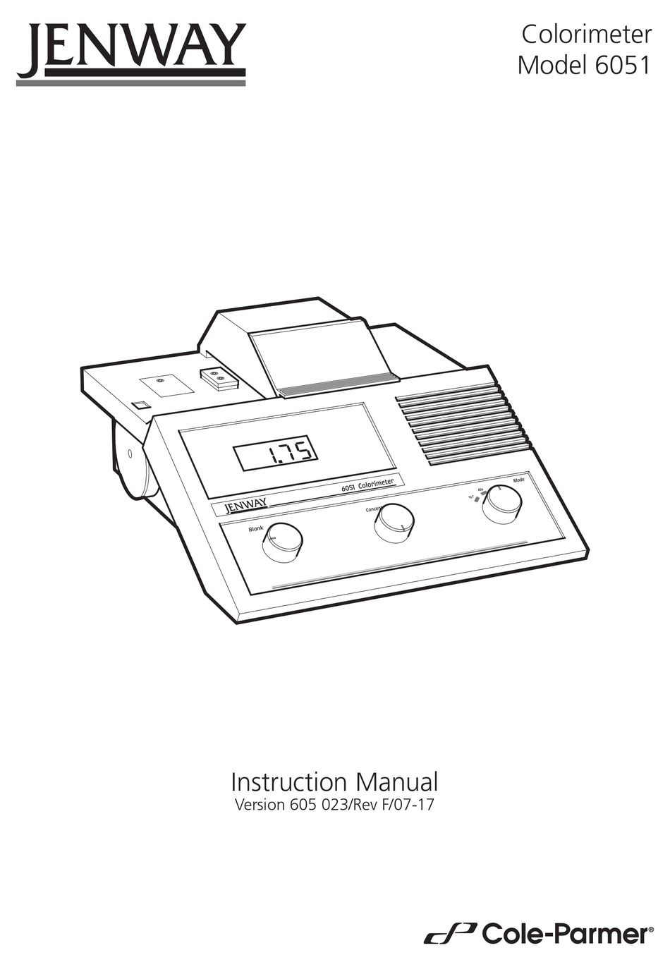 JENWAY 6051 INSTRUCTION MANUAL Pdf Download ManualsLib