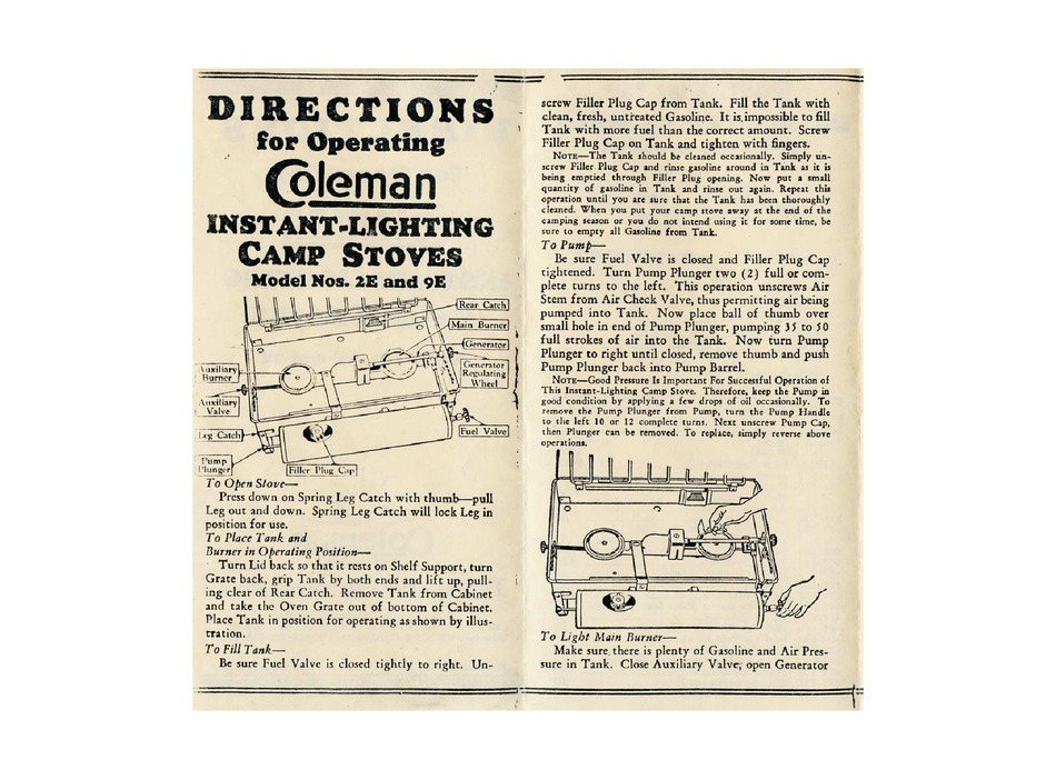 COLEMAN 2E OPERATING INSTRUCTIONS Pdf Download ManualsLib   Coleman 2e 