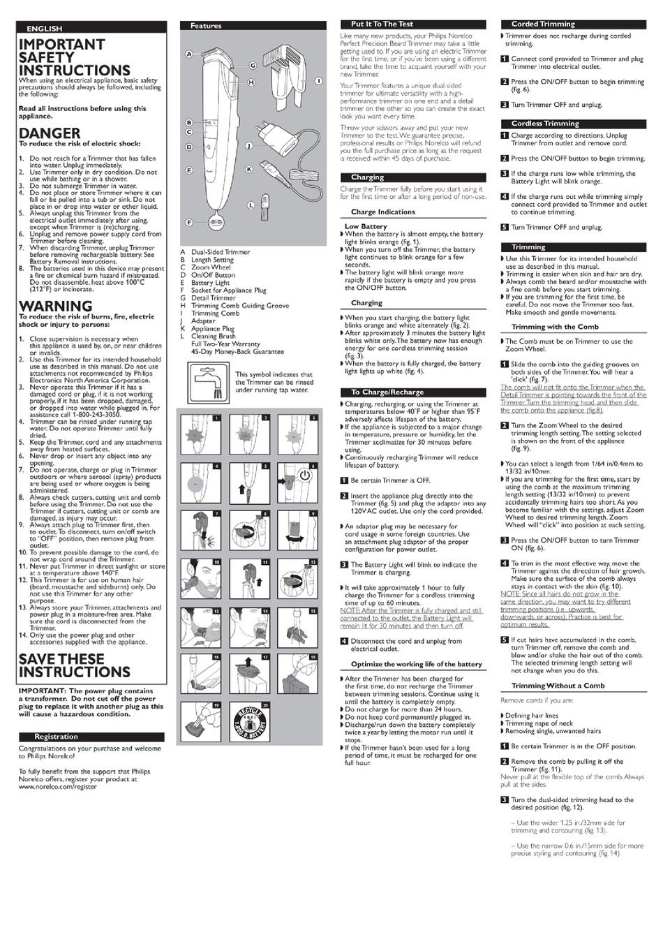 NORELCO BT5275 MANUAL Pdf Download | ManualsLib