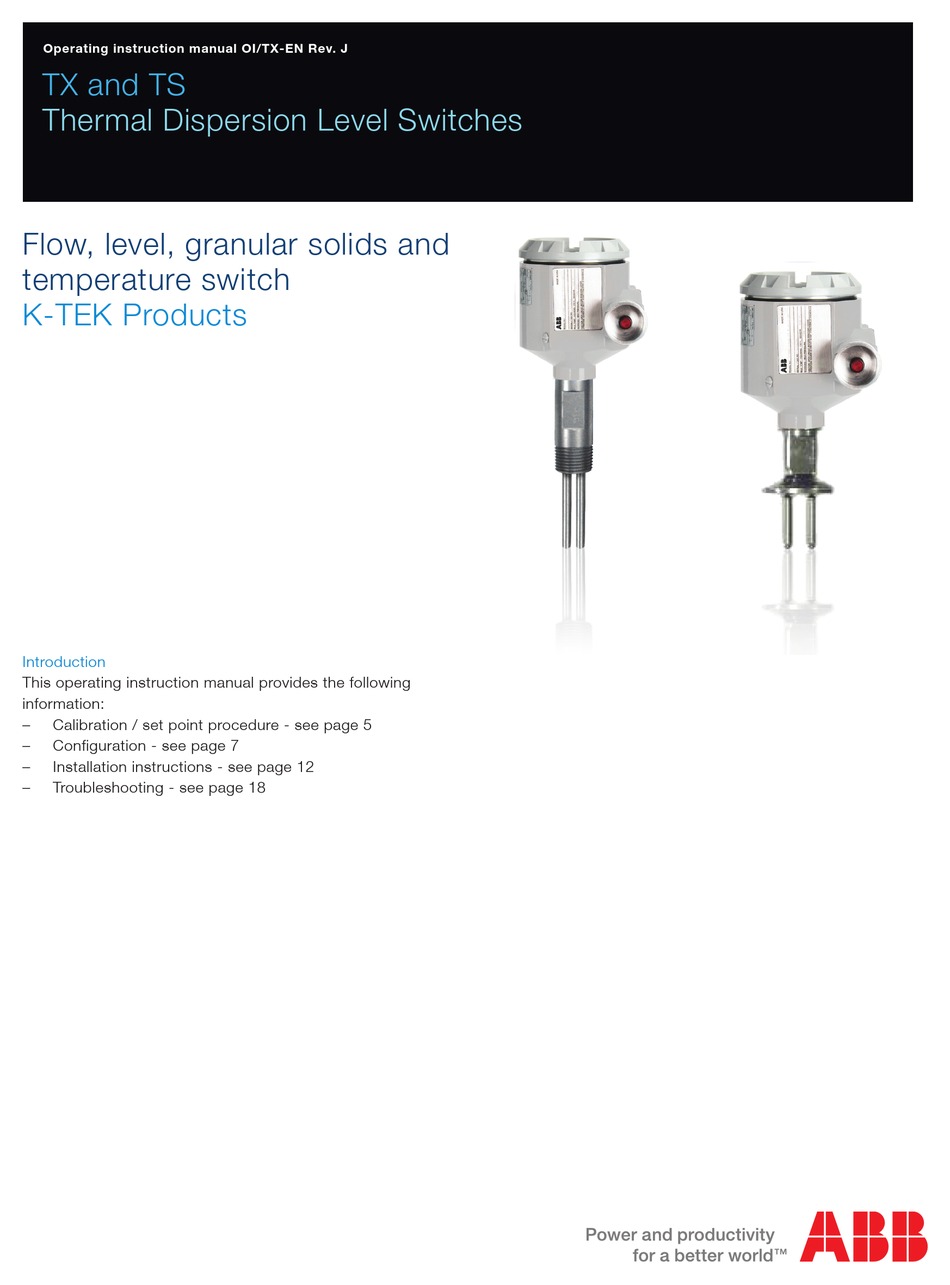 ABB TX SERIES OPERATING INSTRUCTIONS MANUAL Pdf Download | ManualsLib