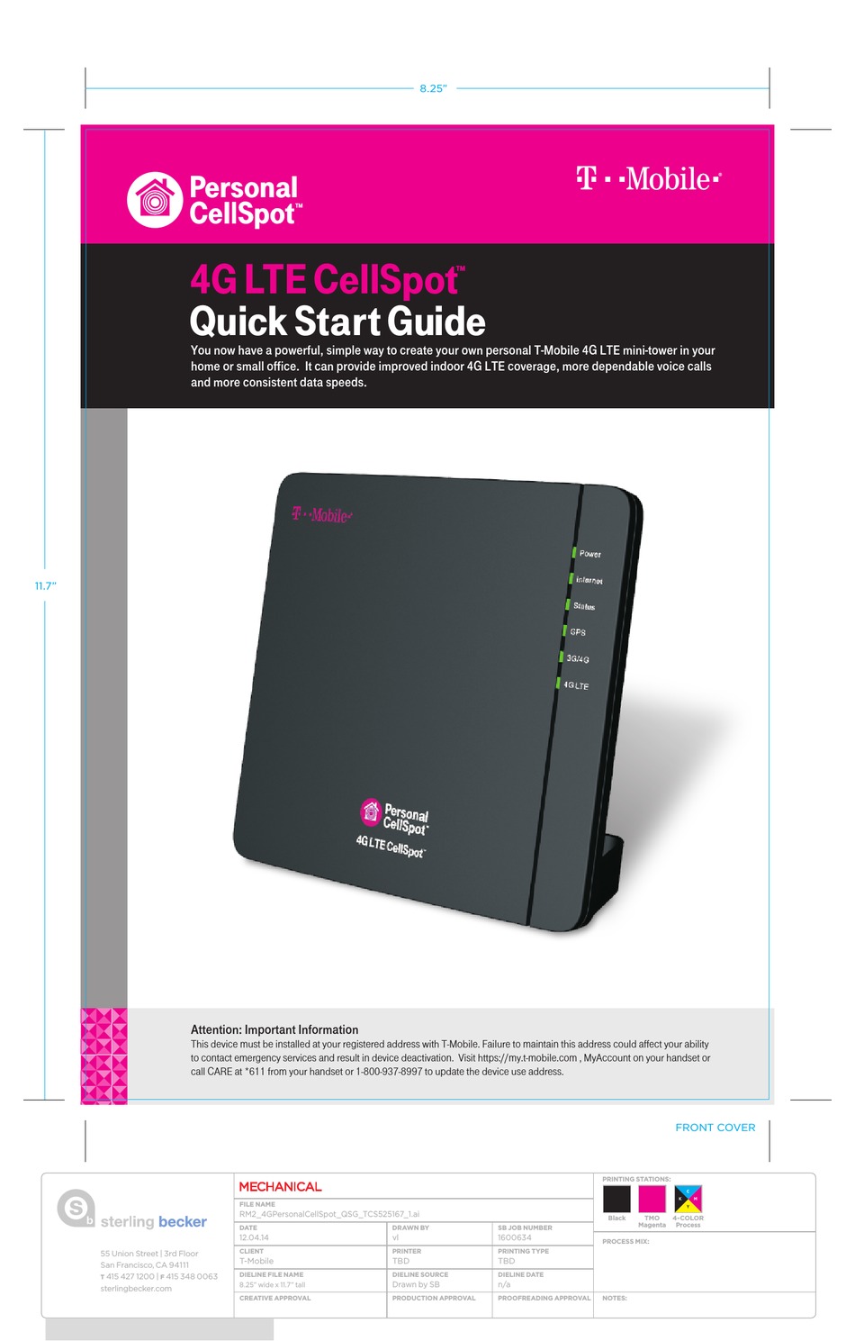 T-MOBILE 4G LTE CELLSPOT QUICK START MANUAL Pdf Download | ManualsLib