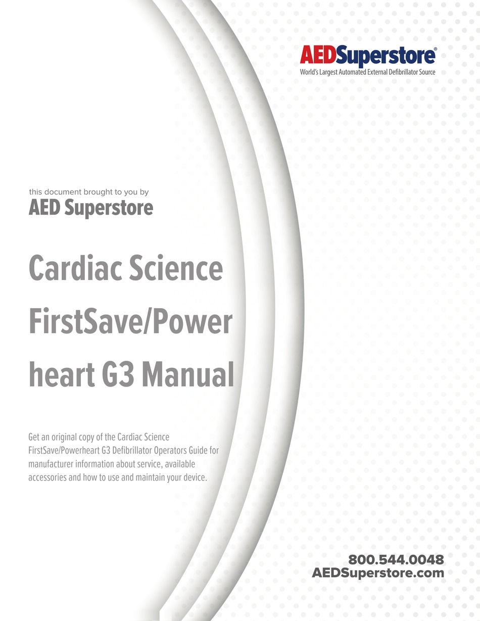 CARDIAC SCIENCE POWERHEART AED G3 INSTRUCTIONS FOR USE MANUAL Pdf