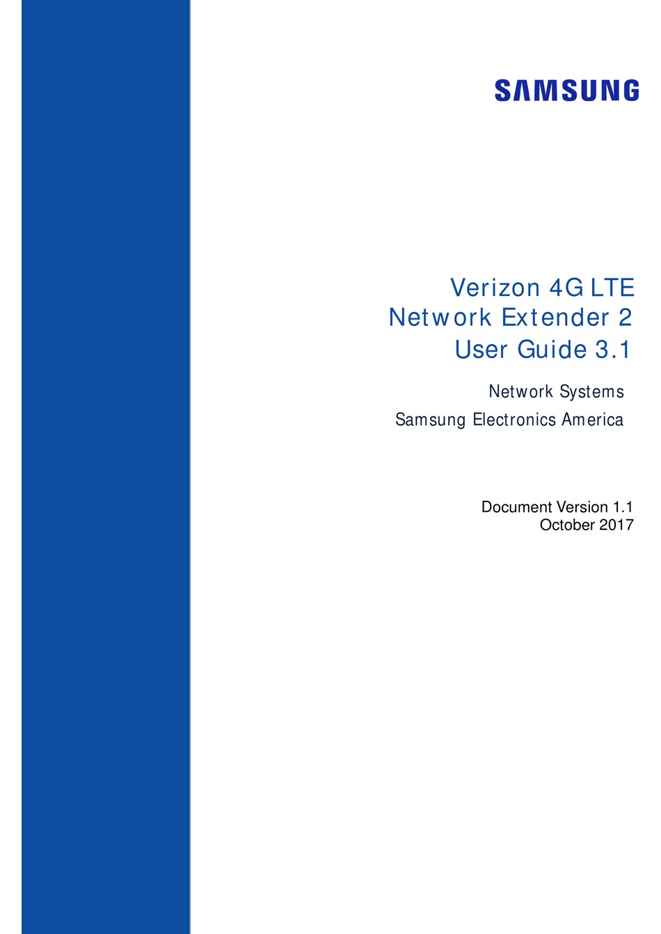 SAMSUNG 4G LTE NETWORK EXTENDER 2 USER MANUAL Pdf Download | ManualsLib
