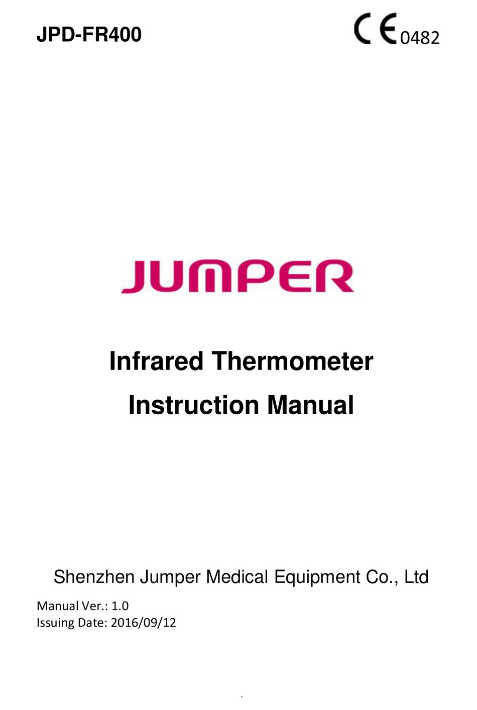 Infrared Thermometer - JUMPER Model : JPD-FR400 - jetmedicalthailand