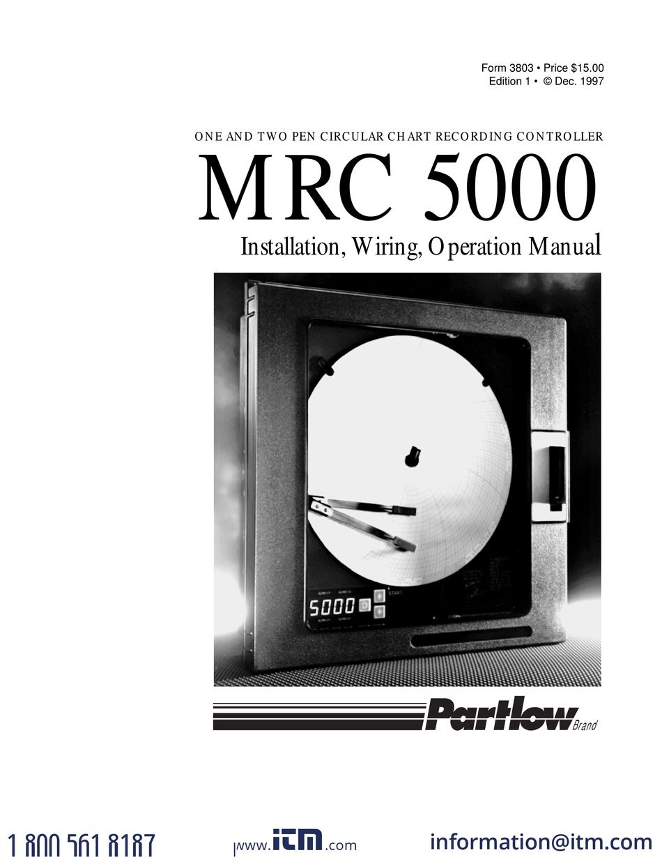 PARTFLOW MRC 500 INSTALLATION, WIRING, OPERATION MANUA Pdf Download