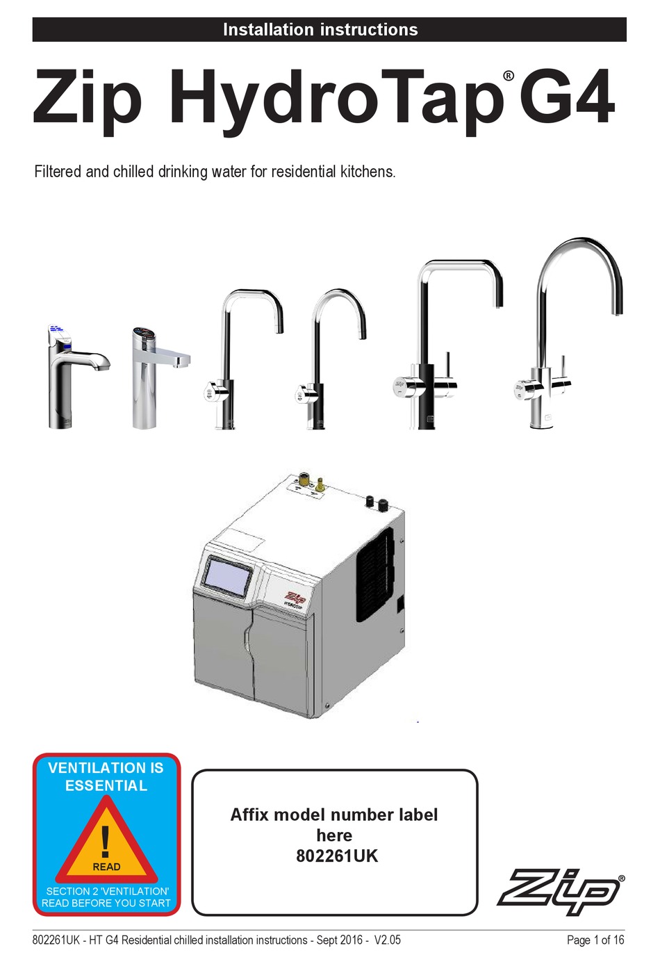 zip hydrotap g4 classic bc