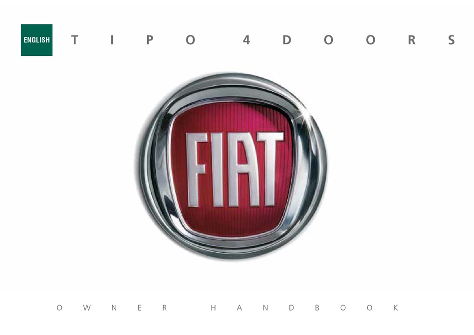 Fiat Tipo Owners Handbook/Manual 16-19
