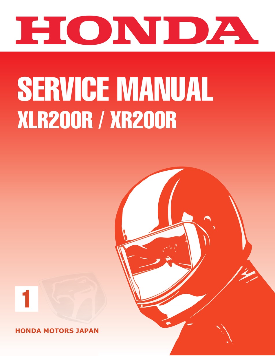 HONDA XLR200R SERVICE MANUAL Pdf Download | ManualsLib