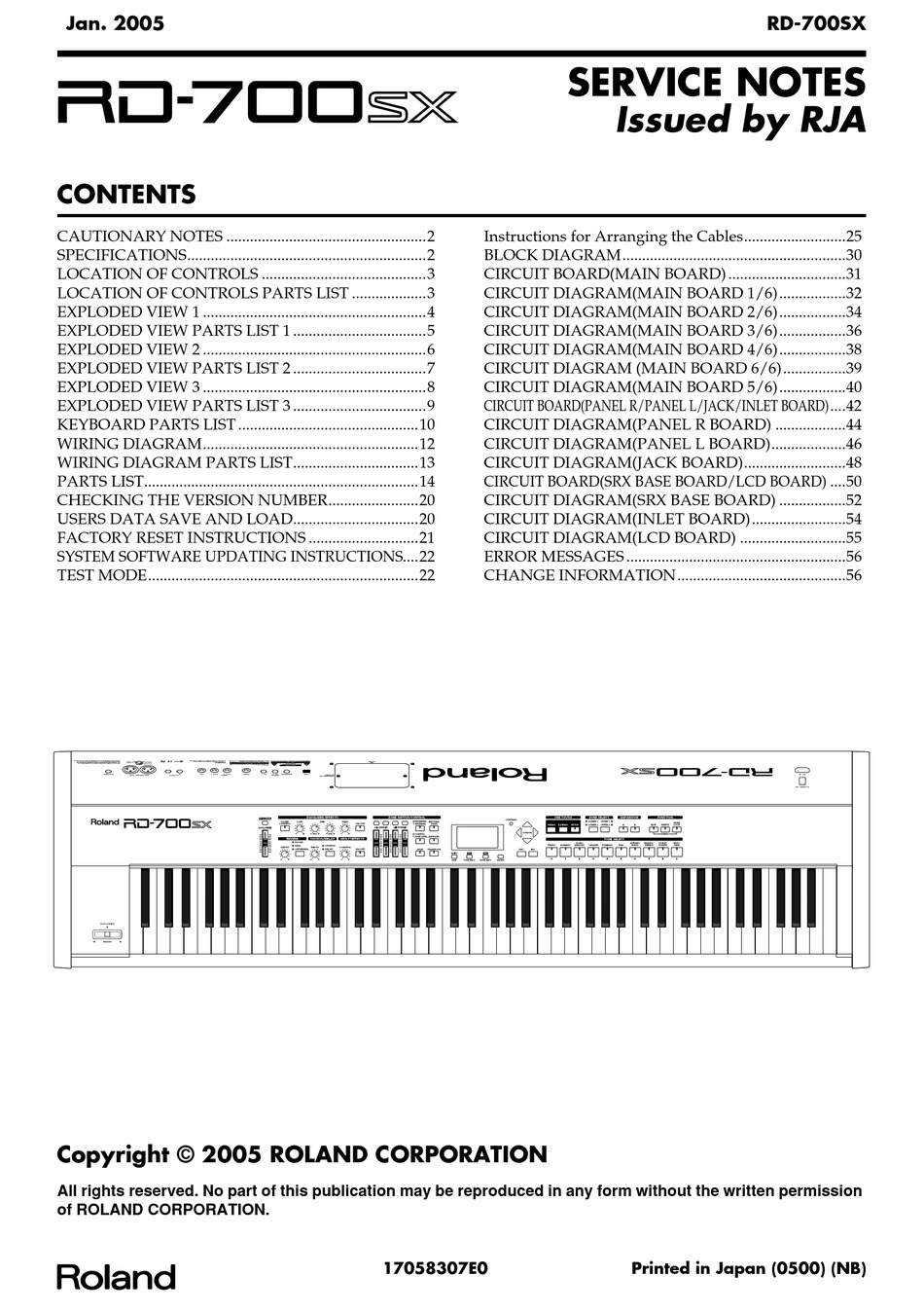 Roland Rd 700sx Service Notes Pdf Download Manualslib