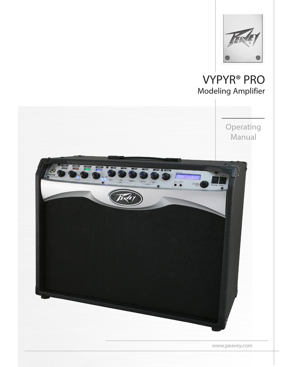 Peavey Vypyr Pro Operating Manual Pdf Download Manualslib