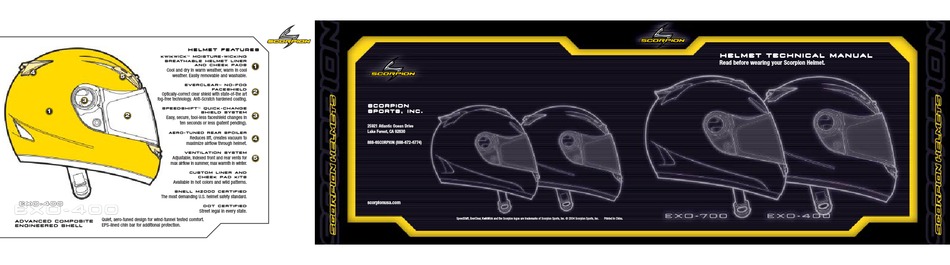 Scorpion Exo 700 Technical Manual Pdf Download Manualslib