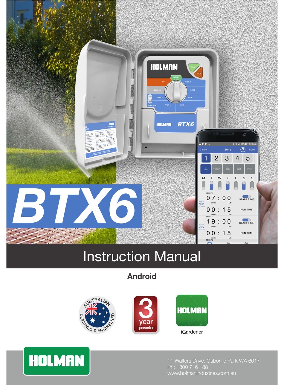 HOLMAN BTX6 INSTRUCTION MANUAL Pdf Download | ManualsLib