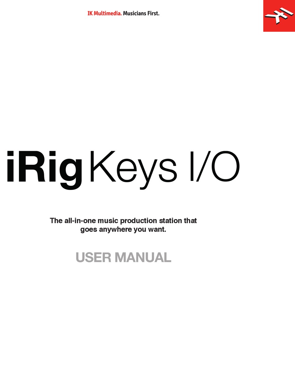 Ik Multimedia Irig Keys I O User Manual Pdf Download Manualslib