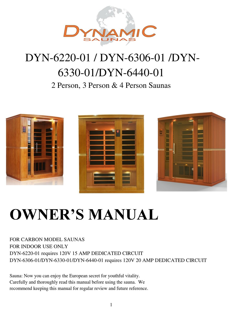 DYNAMIC SAUNAS DYN622001 OWNER'S MANUAL Pdf Download ManualsLib