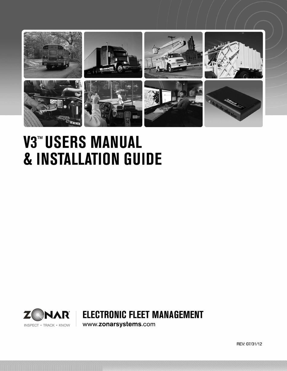 Zonar V3 User Manual And Installation Manual Pdf Download Manualslib 5576