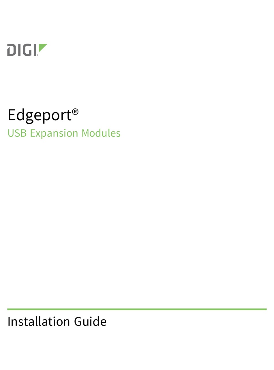 DIGI EDGEPORT/1 INSTALLATION MANUAL Pdf Download ManualsLib