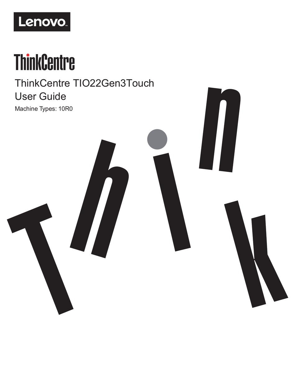 Lenovo Thinkcentre Tio22 Gen3 Touch User Manual Pdf Download Manualslib