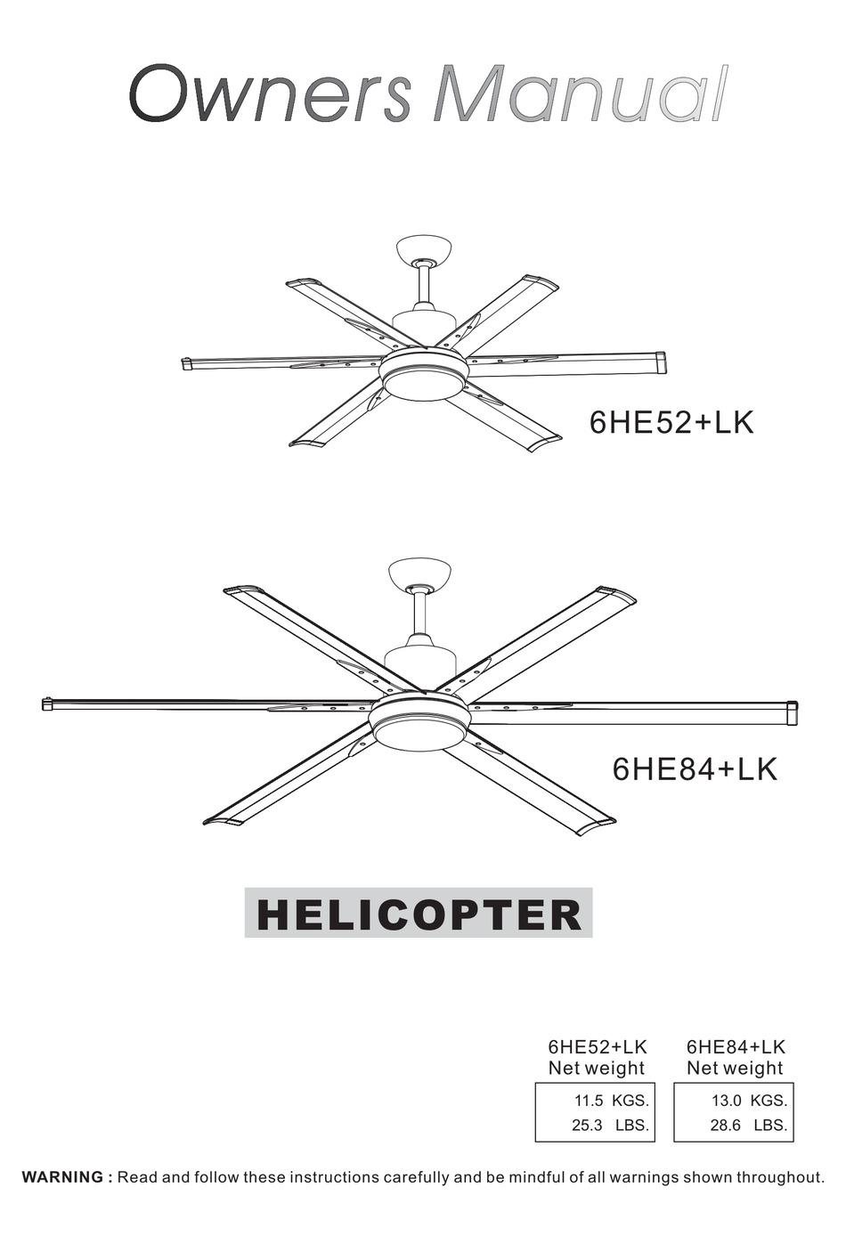 HENLEY FAN 6HE84+LK OWNER'S MANUAL Pdf Download | ManualsLib