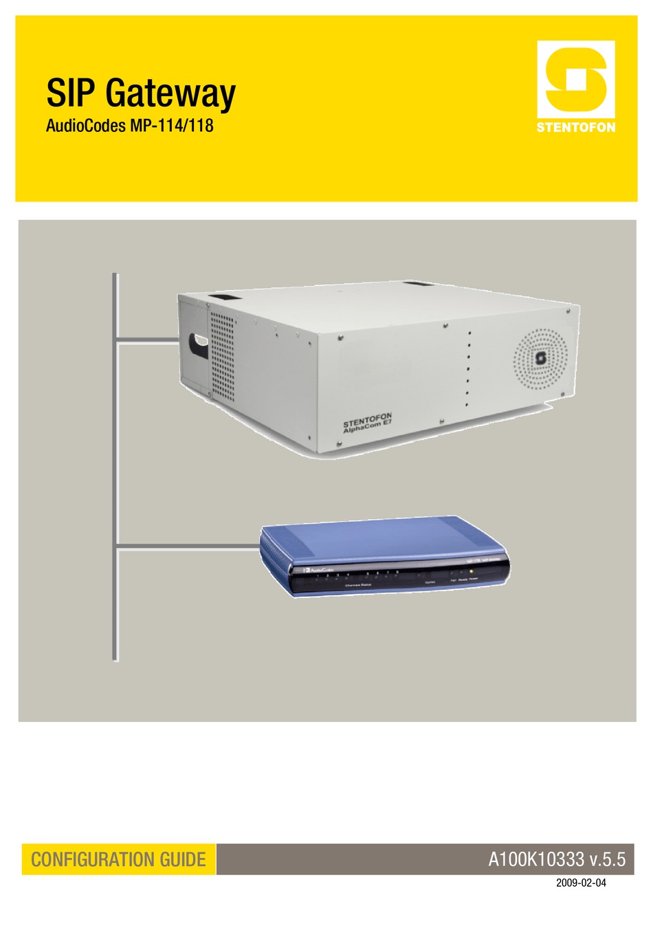 STENTOFON AUDIOCODES MP-114 CONFIGURATION MANUAL Pdf Download | ManualsLib