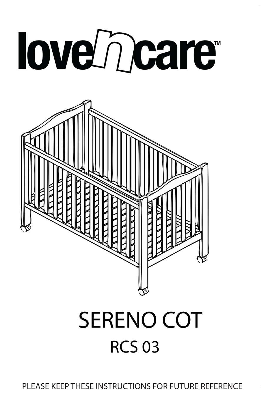 love n care sleigh change table