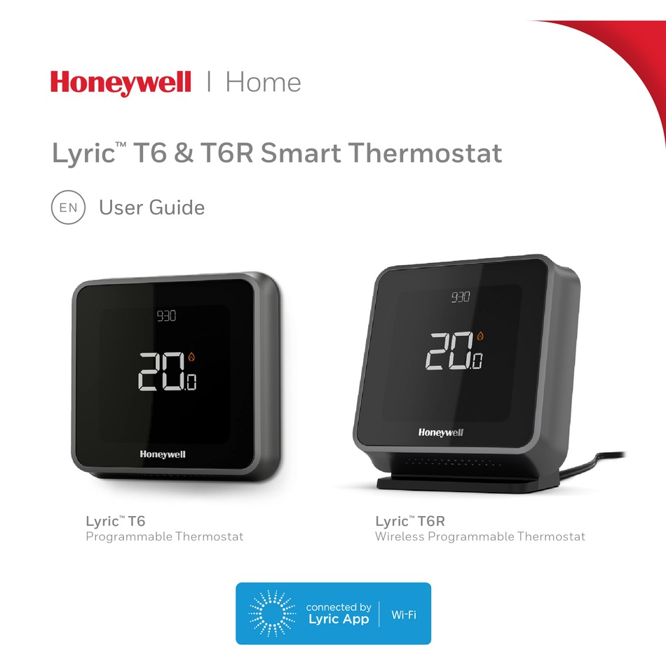 HONEYWELL LYRIC T6 USER MANUAL Pdf Download | ManualsLib