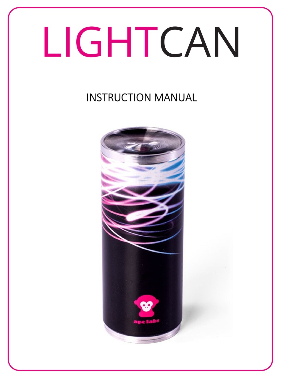 Ape Labs Light Can Instruction Manual Pdf Download Manualslib