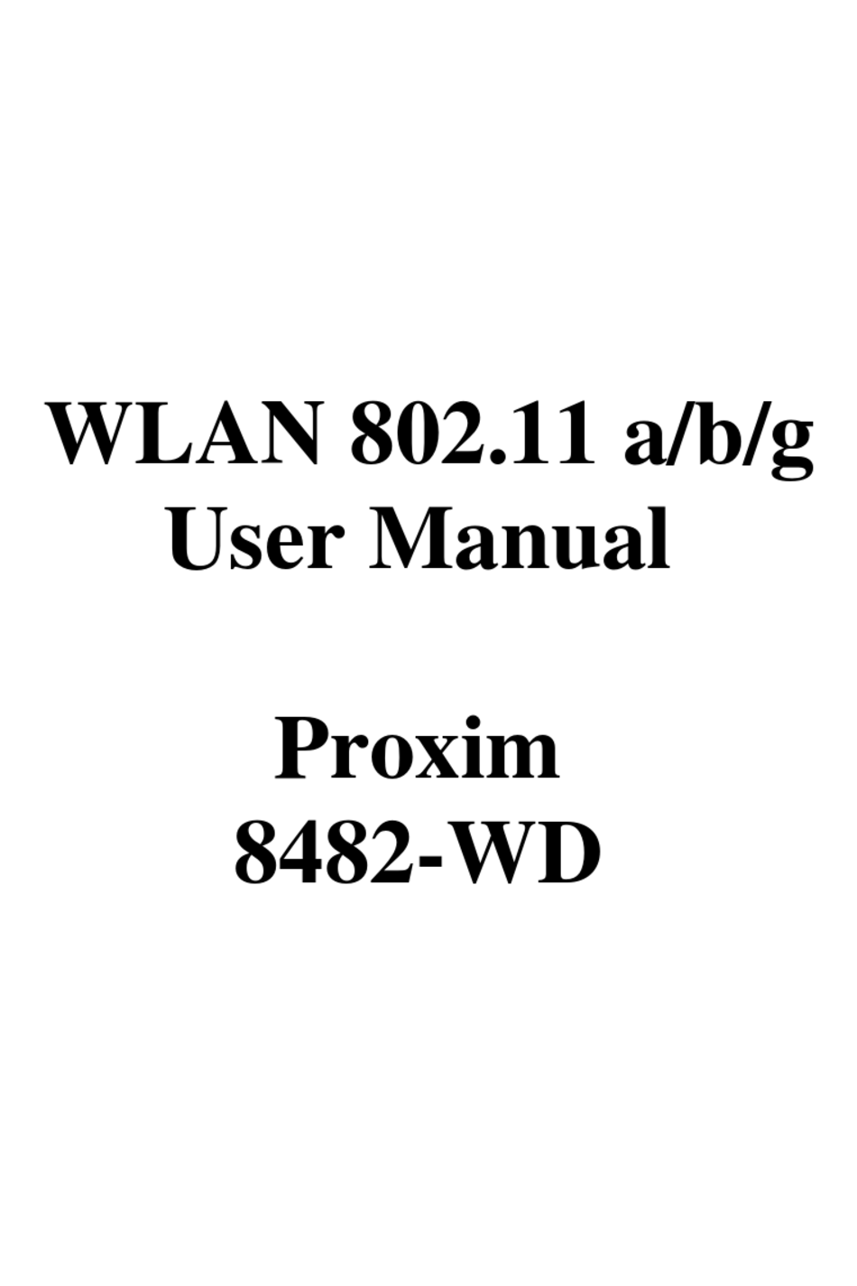 Proxim 8482 Wd User Manual Pdf Download Manualslib